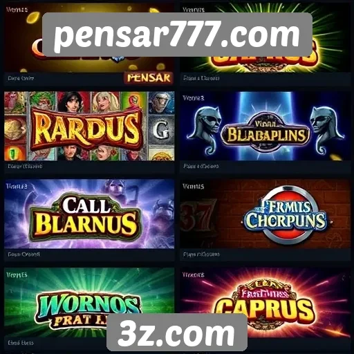 Comparação de jogos populares disponíveis no pensar777